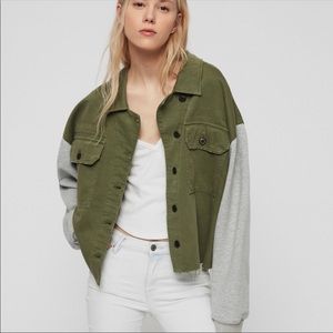 AllSaints Morten Mixed Media Jacket